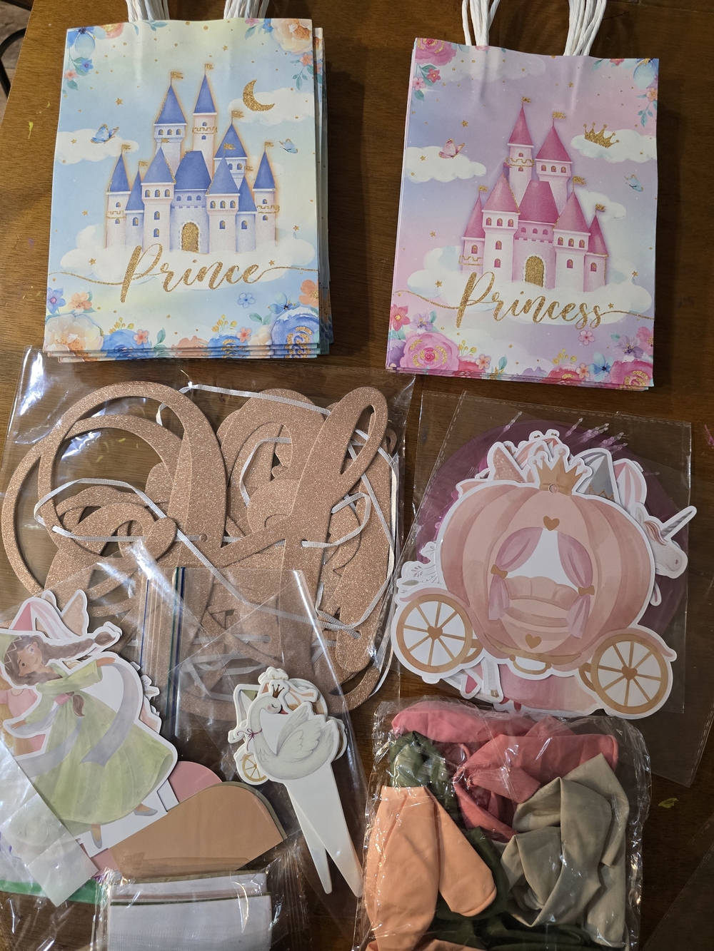 Princess Party Gift Bags and Decorations